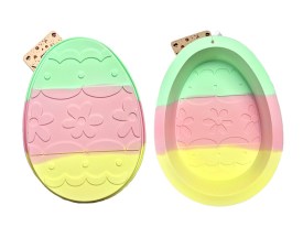 Molde silicona tricolor tortera huevo pascua